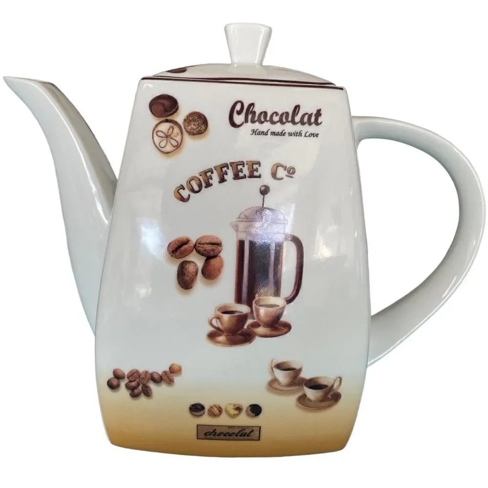 Vintage - Fiorini Collection French 3 piece Coffee Tea Set Carafe, creamer/sugar